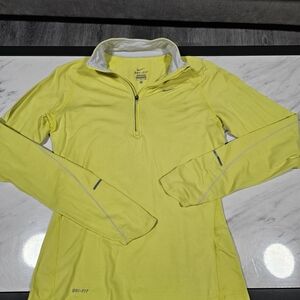 Nike Yellow Long Sleeve Dri-Fit Top